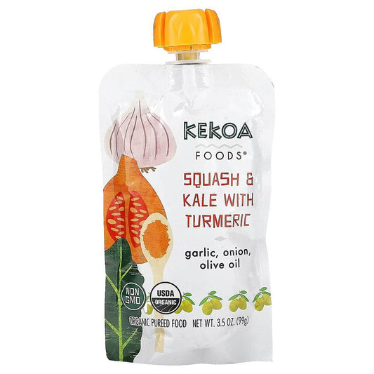 Kekoa Foods - 'Squash And Kale With Turmeric' Baby Pouch (3.5OZ).