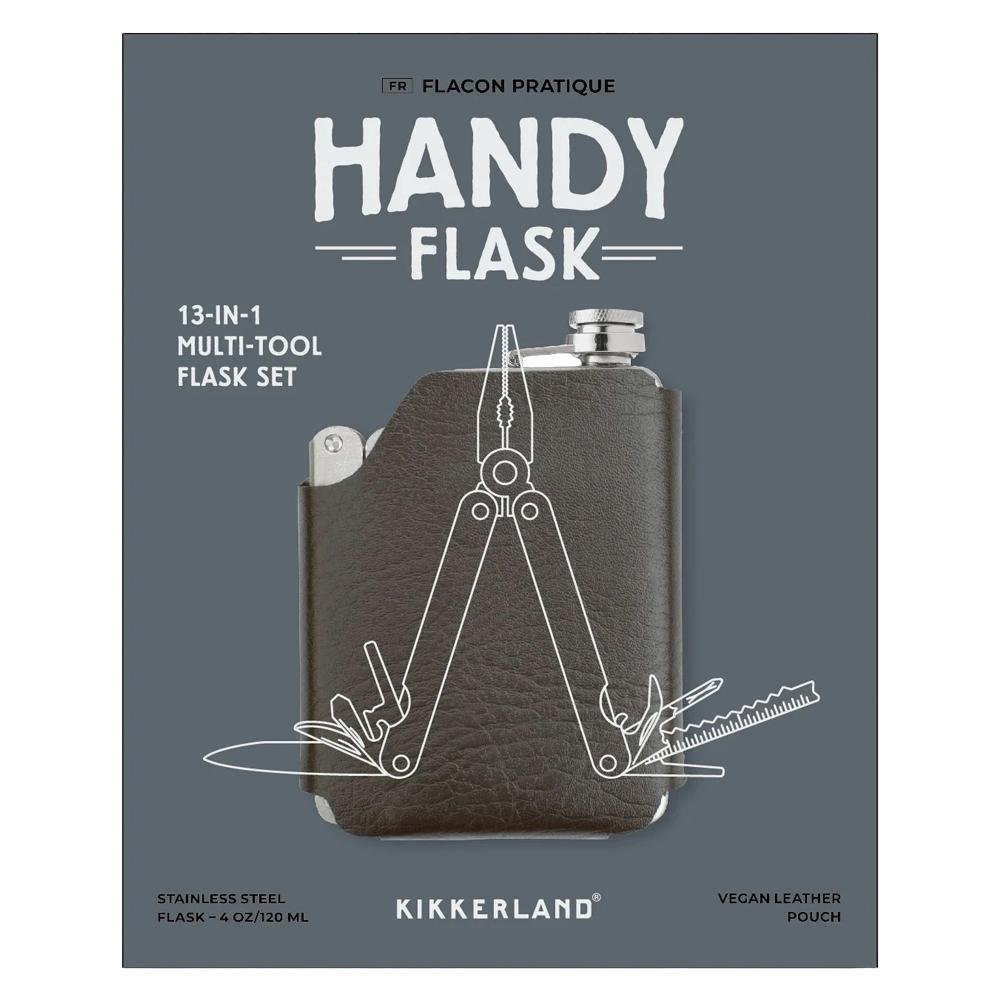 Kikkerland Design - 'Handy' 10-In-1 Tool Flask.