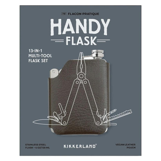 Kikkerland Design - 'Handy' 10-In-1 Tool Flask.