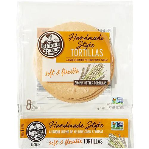 La Tortilla Factory - Yellow Corn & Wheat 'Handmade Style' Tortillas (8CT).