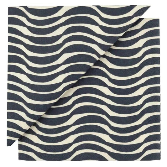 Marimekko - 'PALKO Cream Blue' Paper 3-Ply Napkins (20CT).