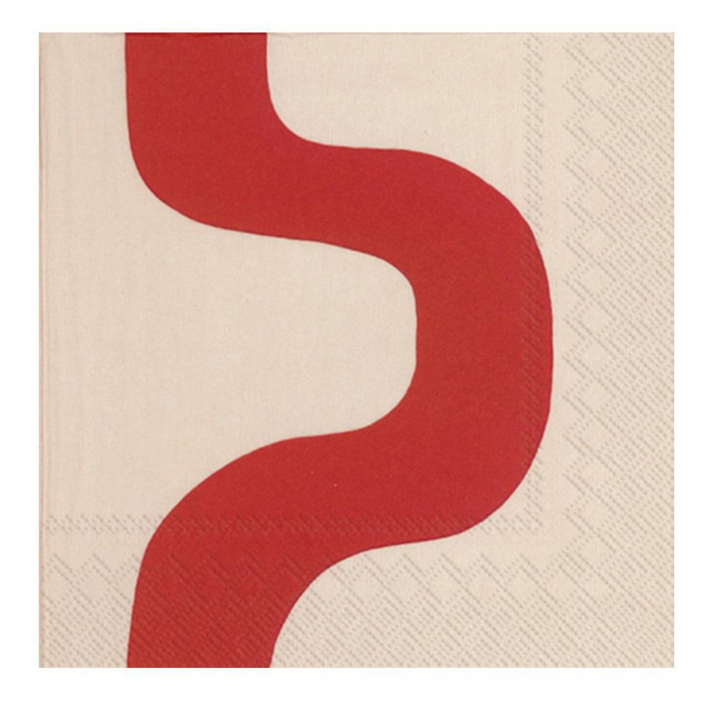 Marimekko - 'SEIREENI Red' Paper 3-Ply Napkins (20CT).