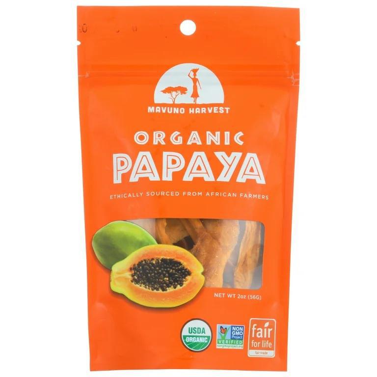 Mavuno Harvest - Dried Organic Papaya (2OZ).