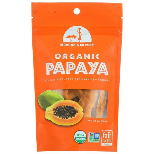 Mavuno Harvest - Dried Organic Papaya (2OZ).