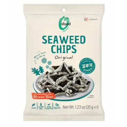 Crunchy seaweed chips from O’Food, available at an Italian restaurant in NYC.
