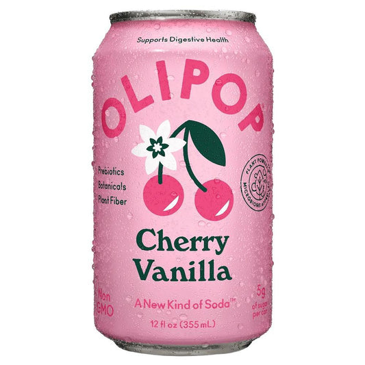 OLIPOP - 'Cherry Vanilla' Soda (12OZ).