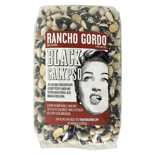 Rancho Gordo - 'Black Calypso' Heirloom Beans (16OZ).