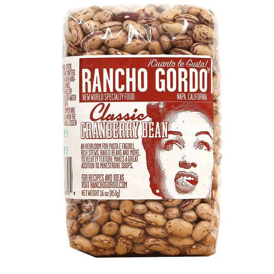 Rancho Gordo - 'Classic Cranberry' Heirloom Beans (16OZ).