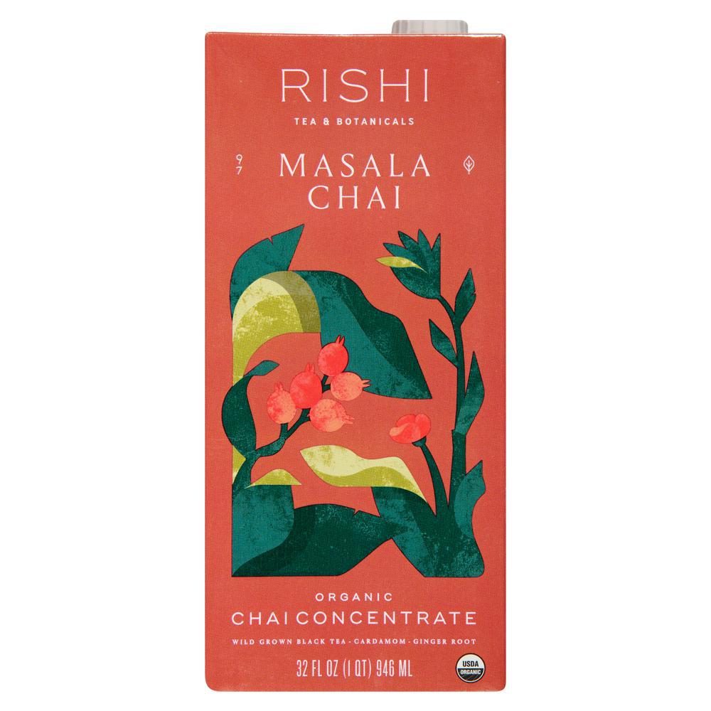 RISHI Tea & Botanicals - Organic Masala Chai Concentrate (32OZ).