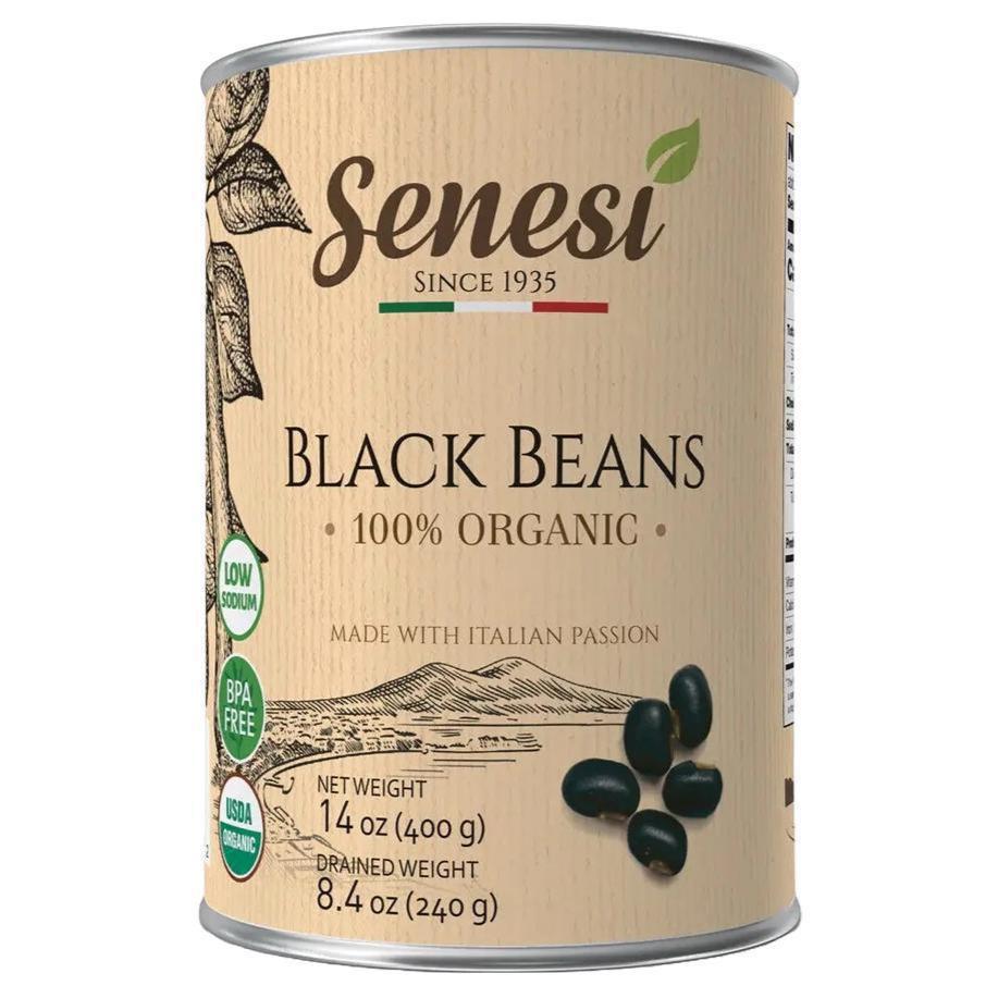 Senesi - Organic Cooked Black Beans (14OZ).
