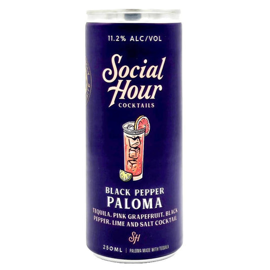 Social Hour Cocktails - 'Black Pepper Paloma' Cocktail (250ML).