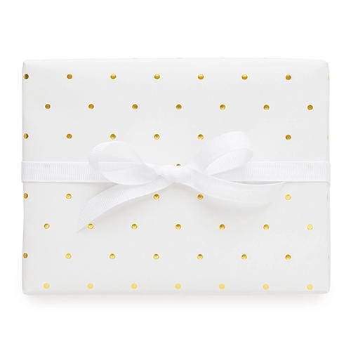 Sugar Paper - 'Gold Swiss Dot' Wrapping Paper (1CT).
