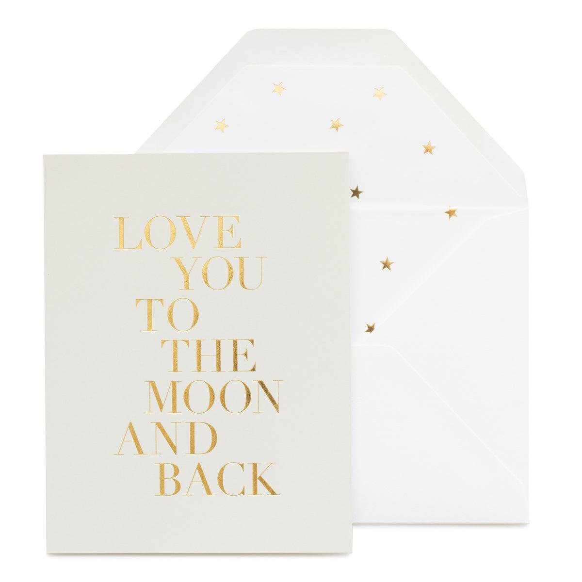 Sugar Paper - 'Love You To The Moon And Back' Folded Card (1CT).