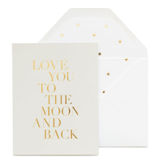 Sugar Paper - 'Love You To The Moon And Back' Folded Card (1CT).