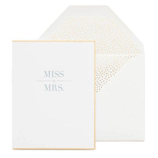 Sugar Paper - 'Miss To Mrs' Folded Card (1CT).