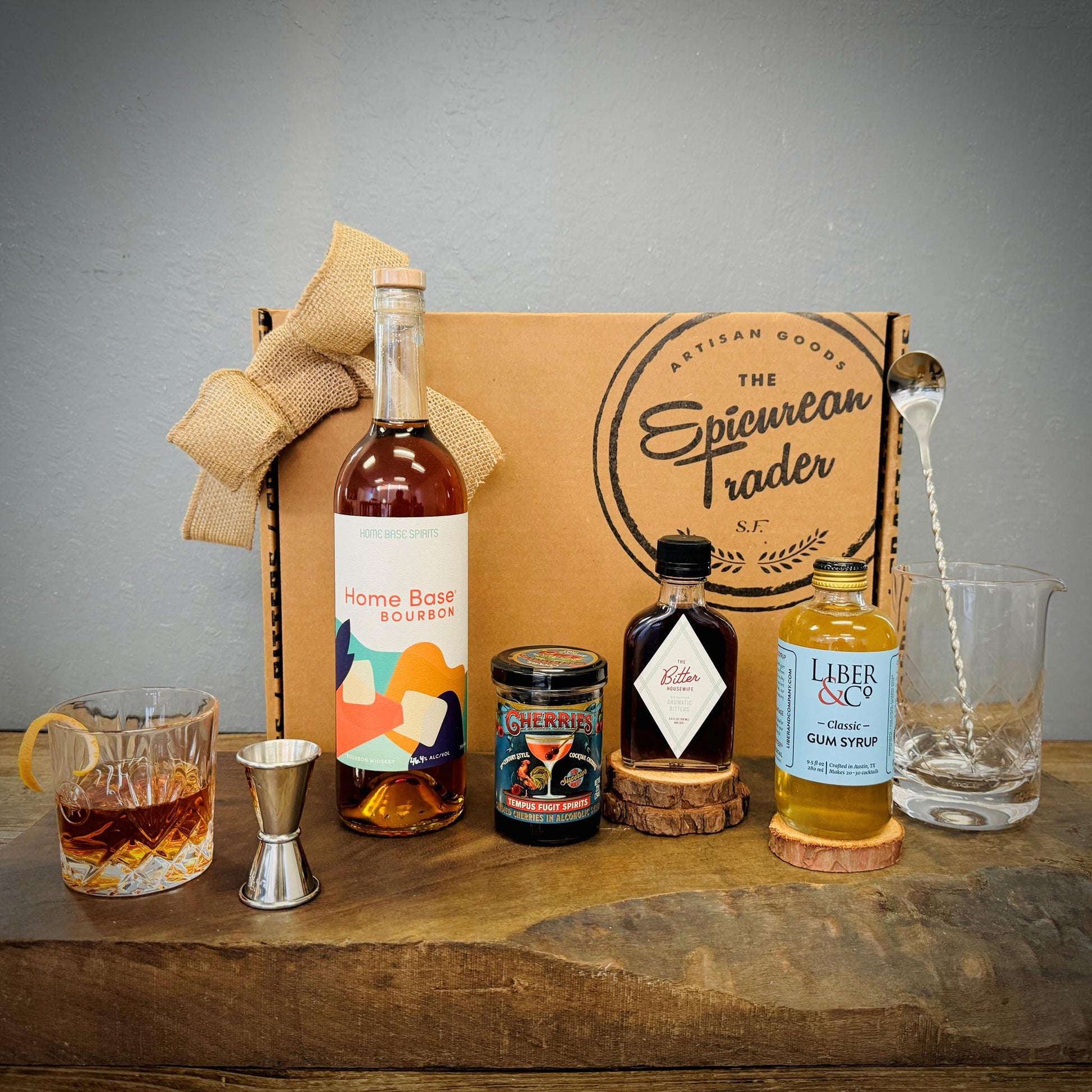 The 'Home Base Spirits' Old Fashioned Kit.