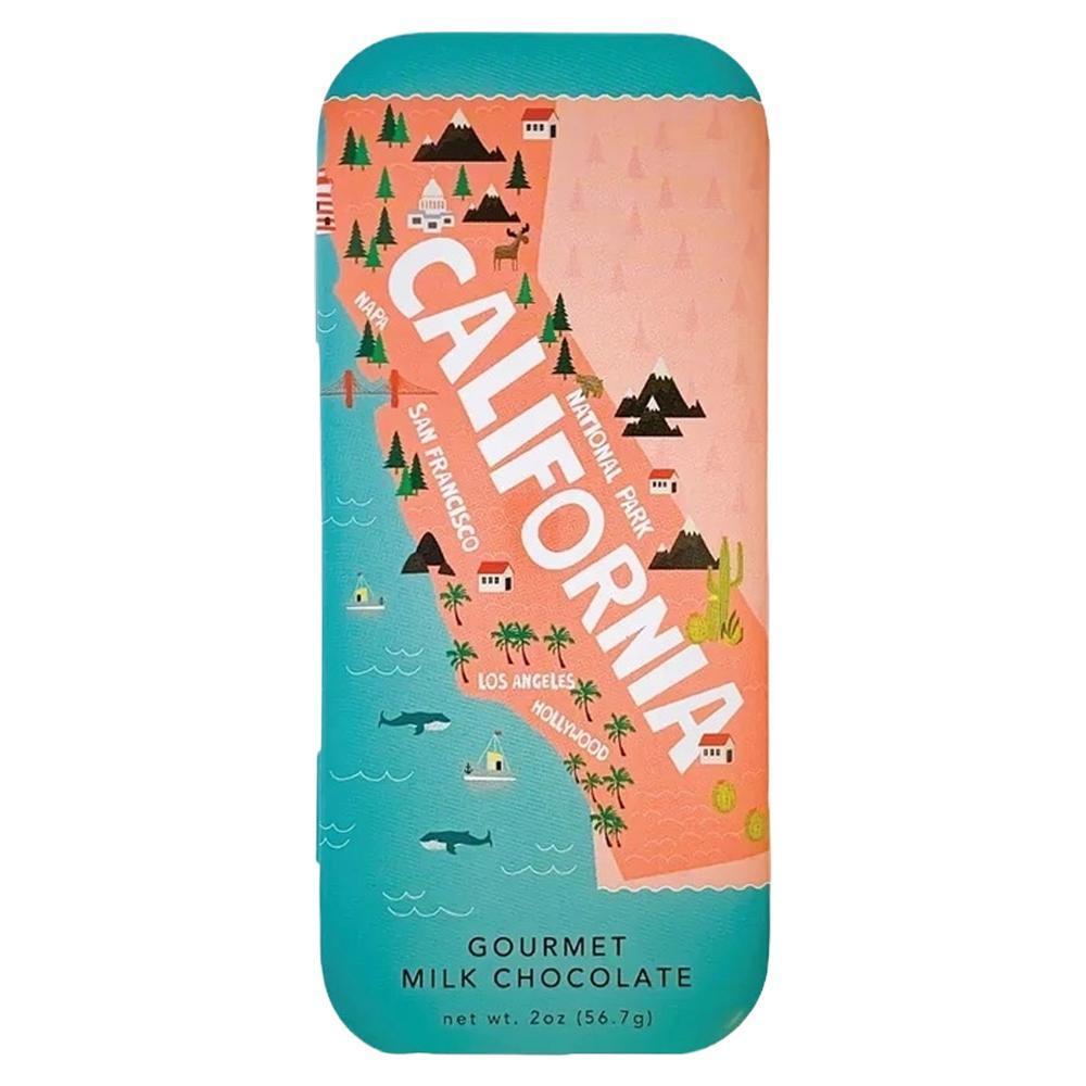 The San Francisco Chocolate Factory - 'California State Map' Milk Chocolate (2OZ)