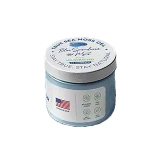 True Sea Moss - 'Blue Spirulina & Mint' Sea Moss Gel Sample Jar (1OZ).