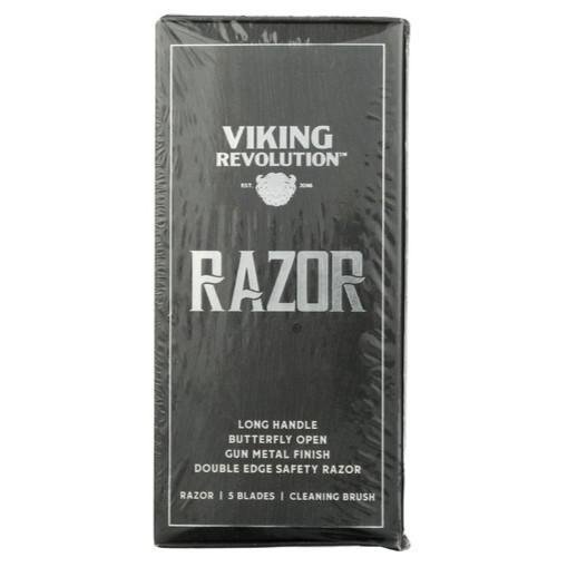 Viking Revolution - Gun Metal Razor w/ 5 Blades.