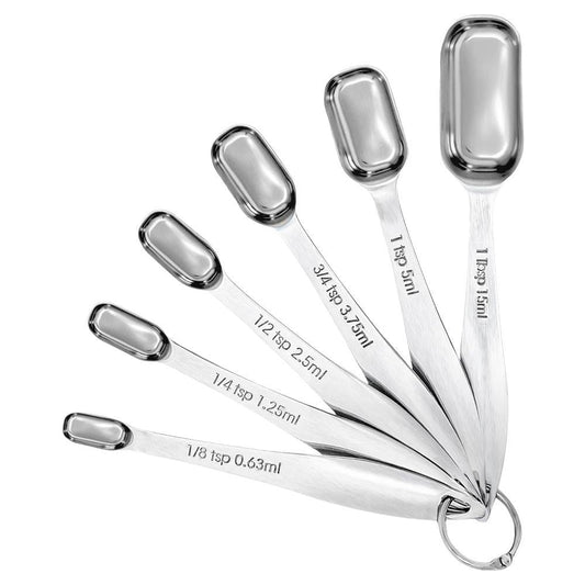 Zulay Kitchen - Stainless Steel Rectangular Measuring Spoons.
